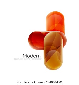 Glossy round buttons infographics background. Blank templates