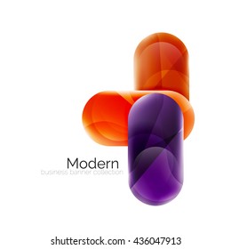 Glossy round buttons infographics background. Blank templates