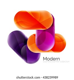 Glossy round buttons infographics background. Blank templates