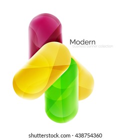 Fondo de infografía de botones redondos brillante. Plantillas en blanco