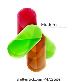 Glossy round buttons infographics background. Blank templates