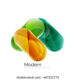 Glossy round buttons infographics background. Blank templates