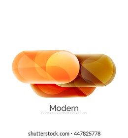 Glossy round buttons infographics background. Blank templates