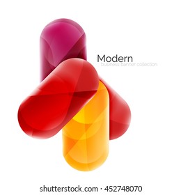Glossy round buttons infographics background. Blank templates