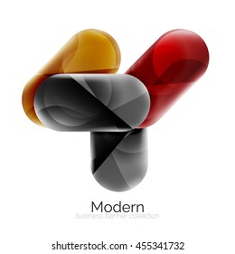 Glossy round buttons infographics background. Blank templates
