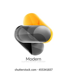 Glossy round buttons infographics background. Blank templates