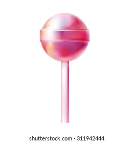 glossy round colorful lollipops. vector