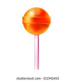 glossy round colorful lollipops. vector