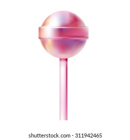 glossy round colorful lollipops. vector