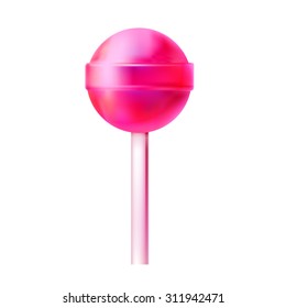 glossy round colorful lollipops. vector