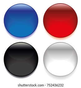 Glossy round set isolated on a white background
