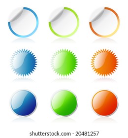 Glossy round stickers