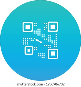 Glossy rounded QR Code gradient icon