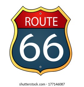 Route 66 Sign Vector Illustration Stock Vector (Royalty Free) 342307505 ...