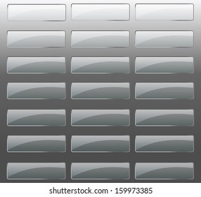 Glossy set of colored  web buttons.
