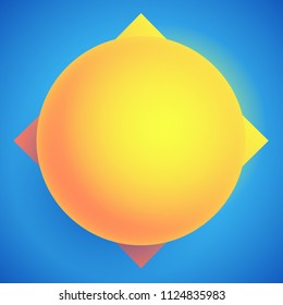 Glossy shaded shape over dark blue. Button, badge, banner layout template