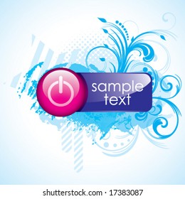 glossy shape and grunge background