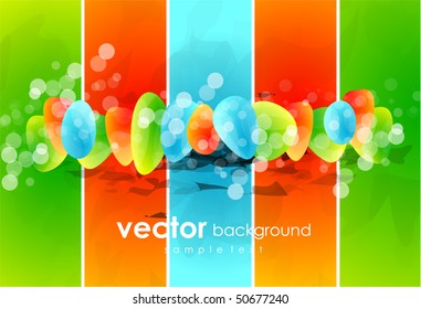 Glossy shapes background