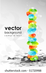Glossy shapes background