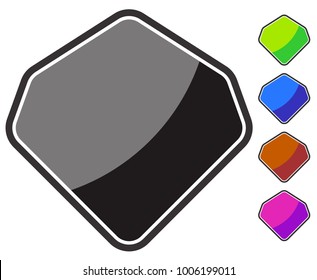 Glossy shield set (without gradients)