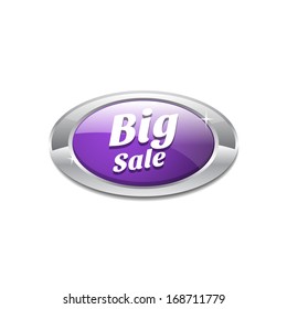 Glossy Shiny Big Sale Button Tag