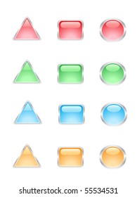glossy shiny buttons
