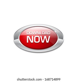 Glossy Shiny Download Button Icon
