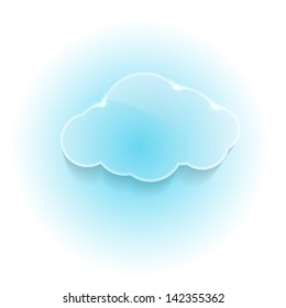 Glossy shiny dream cloud. Vector illustration