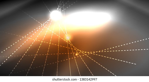 Glossy shiny glowing neon waves, magic space concept template