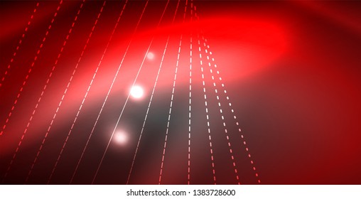 Glossy shiny glowing neon waves, magic space concept template