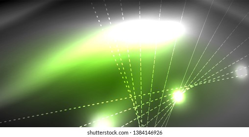 Glossy shiny glowing neon waves, magic space concept template