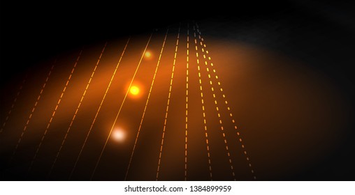 Glossy shiny glowing neon waves, magic space concept template