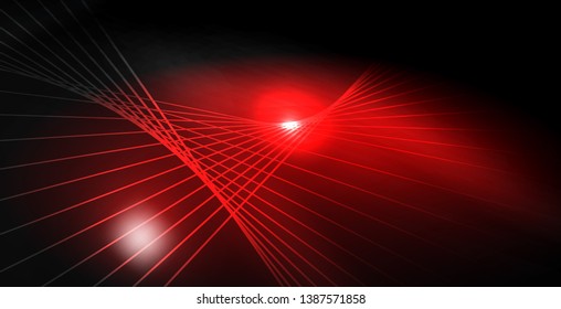 Glossy shiny glowing neon waves, magic space concept template