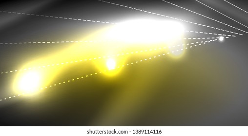 Glossy shiny glowing neon waves, magic space concept template