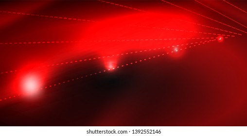 Glossy shiny glowing neon waves, magic space concept template