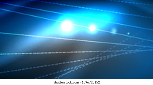 Glossy shiny glowing neon waves, magic space concept template