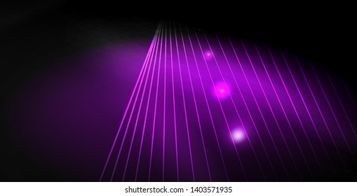 Glossy shiny glowing neon waves, magic space concept template