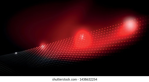Glossy shiny glowing neon waves, magic space concept template