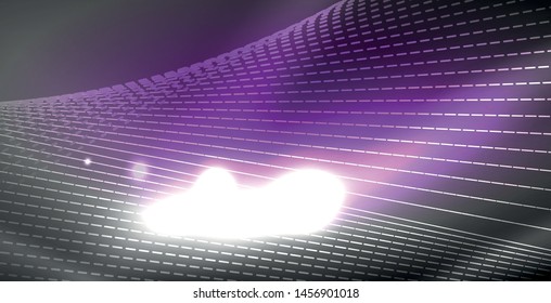 glänzend glänzende Neonwellen, Vorlage für das Zauberweltraumkonzept