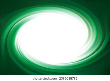 Glossy shiny mix wavy eddy dark bio radial curvy fond. Glowing white banner symbol text space. Gel fluid frame border surface vivid cool deep malachite mint color graphic art design icon sign concept