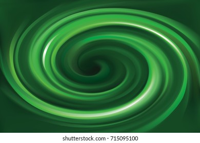 Glossy shiny mix wavy eddy jade bio vert  radial curvy fond with space for text in dark center. Gel fluid estragon surface vivid cool deep malachite mint color