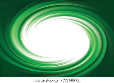 Glossy shiny mix wavy eddy dark jade bio radial curvy fond with space for text in glowing white center. Gel fluid estragon surface vivid cool deep malachite mint color
