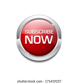 Glossy Shiny Subscribe Tag Button