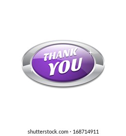 Glossy Shiny Thank You Button Icon