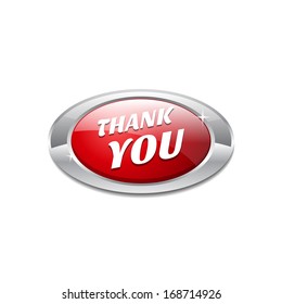 Glossy Shiny Thank You Button Icon