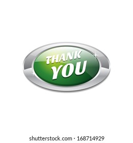 Glossy Shiny Thank You Button Icon