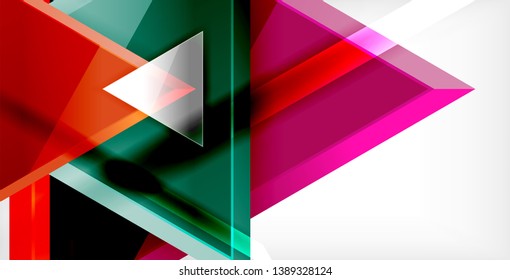 glänzend glänzender dreieckiger Hintergrund, Vektorgrafik