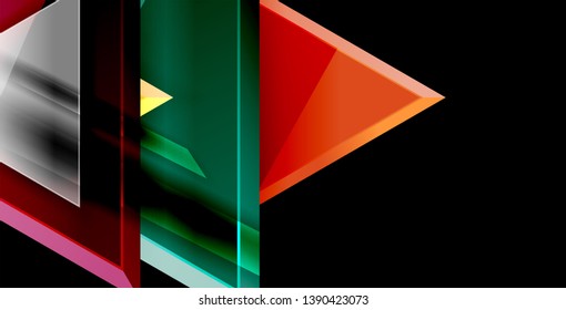 glänzend glänzender dreieckiger Hintergrund, Vektorgrafik