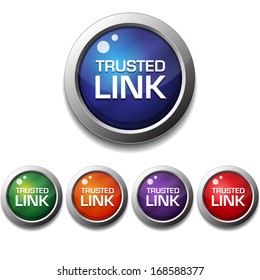 Glossy Shiny Trusted Link Tag Button 