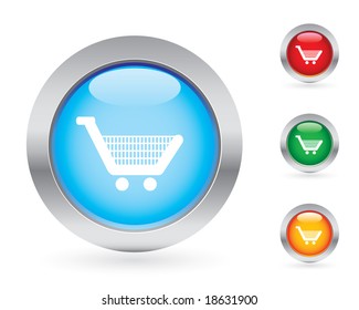 Glossy shopping buttons